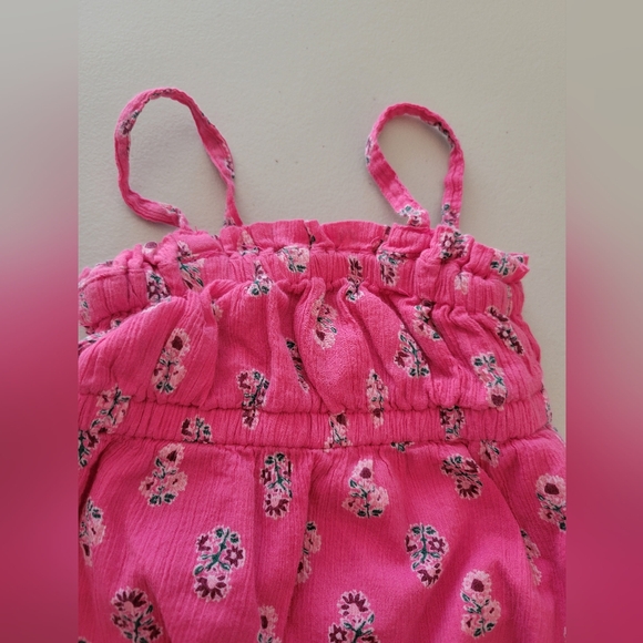 Old Navy Little Girls Pink  Floral jumper 3-6 month - Picture 4 of 8